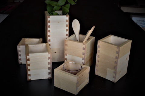 Manufactured by South Florida Dovetailed Drawers - Custom Birch Containers made with scrap birch