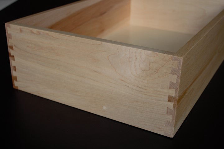 Manufactured by South Florida Dovetailed Drawers - Premium White Hard Maple 5/8 Inch Thick with Clear Coat