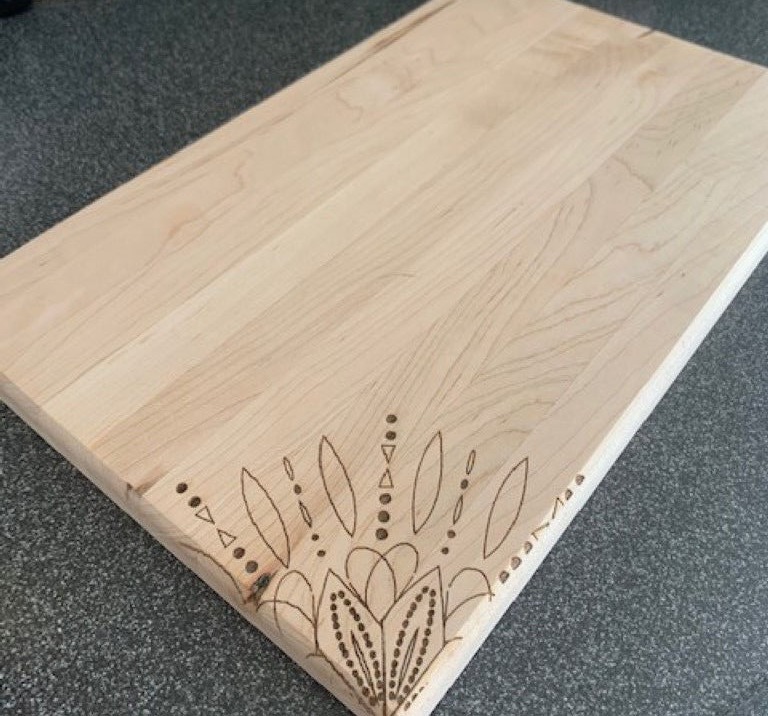 Laser Engraved Maple Cutting Board