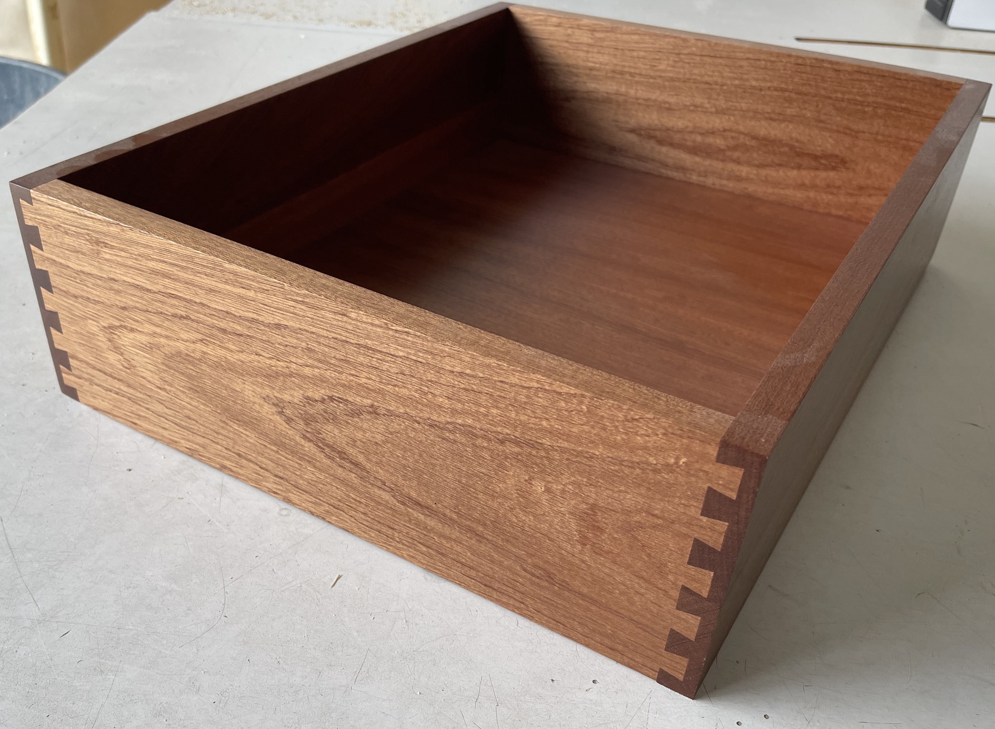 Manufactured by South Florida Dovetailed Drawers - Premium Sapele Mahogany Drawers 5/8 Inch Thick 